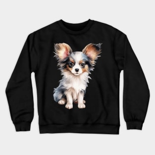 Puppy  Papillon Crewneck Sweatshirt
